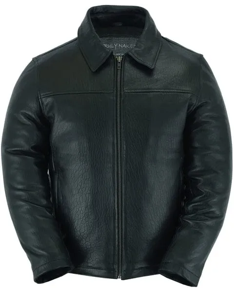 Men's Drum Dyed New-Zealand Lambskin Classic Biker Jacket