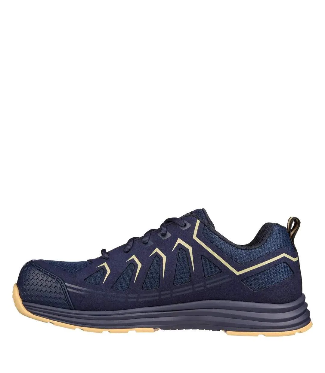 Mens malad ii safety trainers navy/tan Skechers