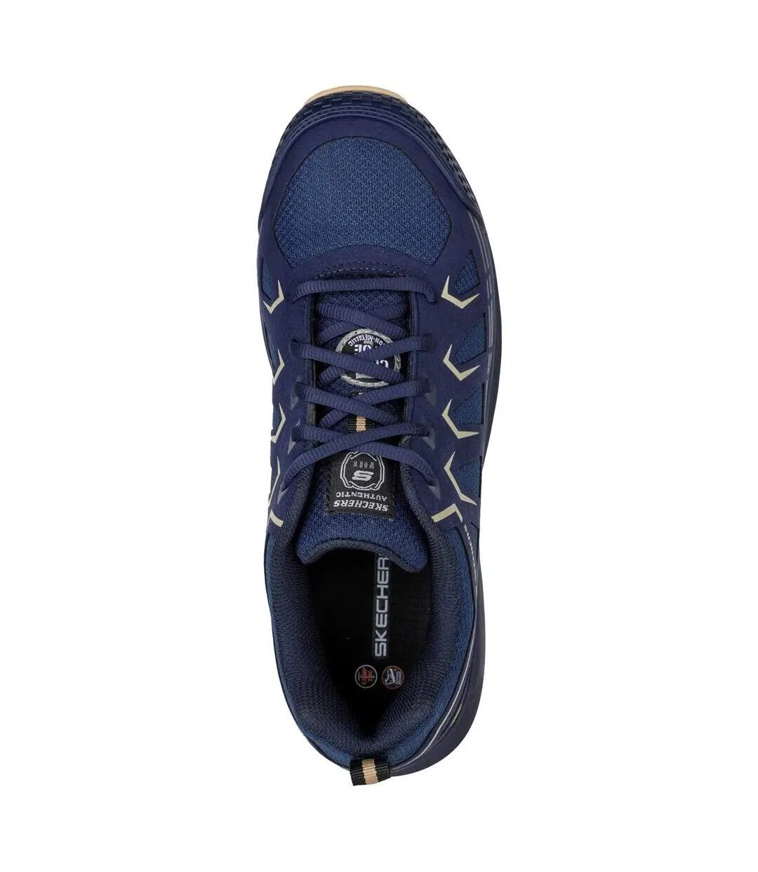 Mens malad ii safety trainers navy/tan Skechers