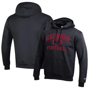 Men's Champion Black Georgia Bulldogs Football Icon Pullover Hoodie