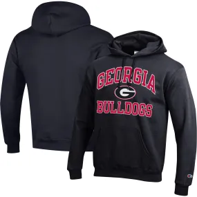 Men's Champion Black Georgia Bulldogs High Motor Pullover Hoodie