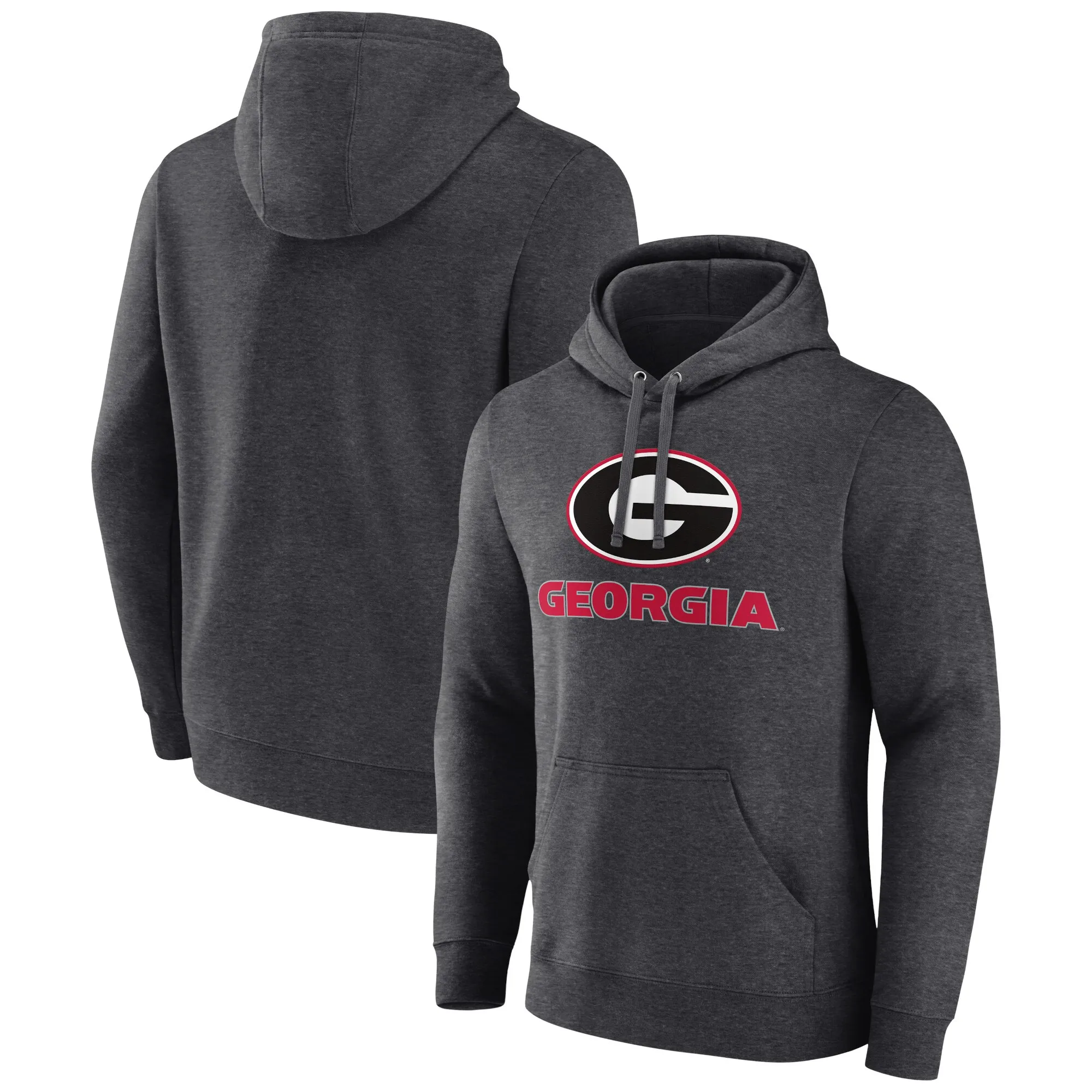 Men's Charcoal Georgia Bulldogs Lockup Team Pullover Hoodie