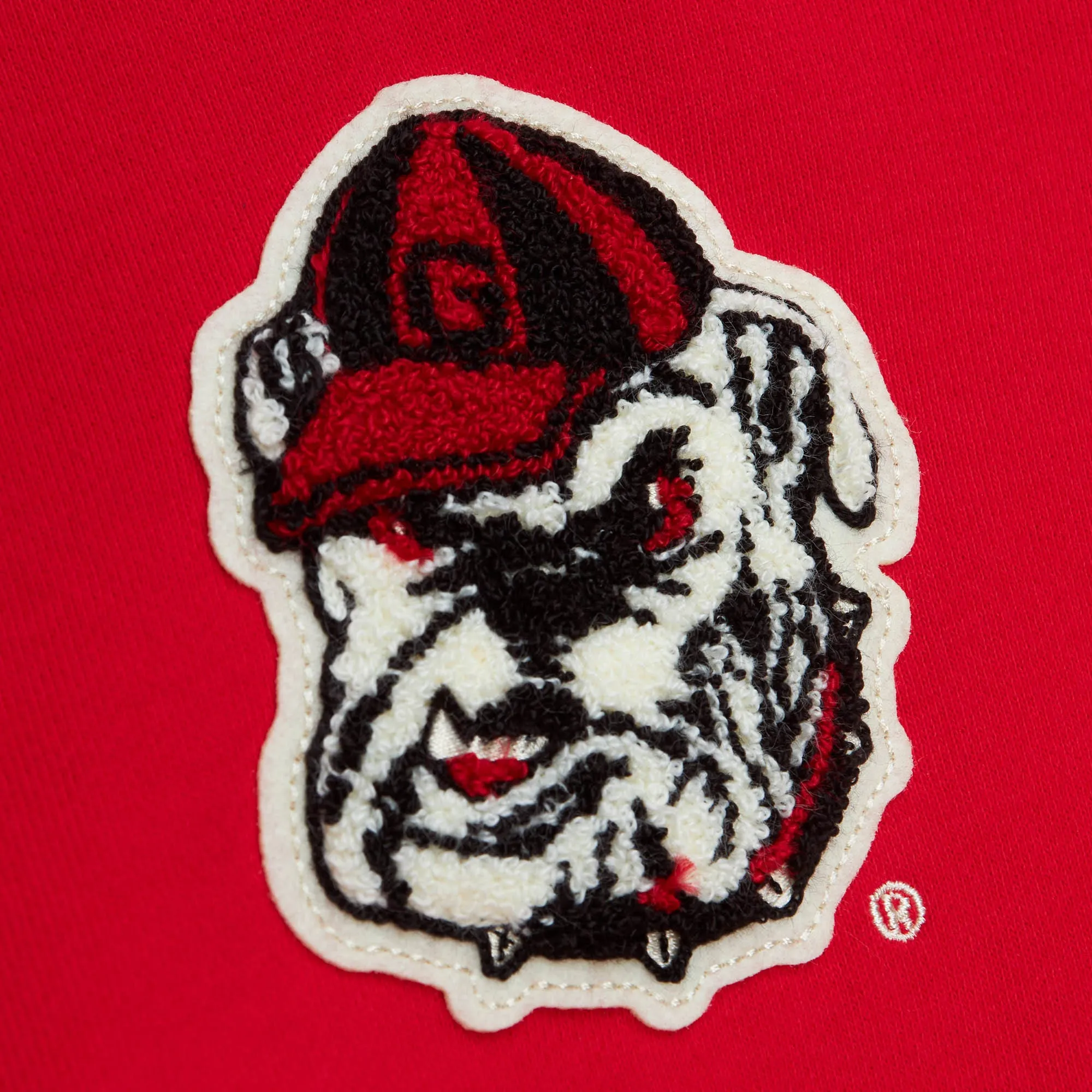 Men's Mitchell & Ness Red Georgia Bulldogs Team Legacy French Terry Pullover Hoodie