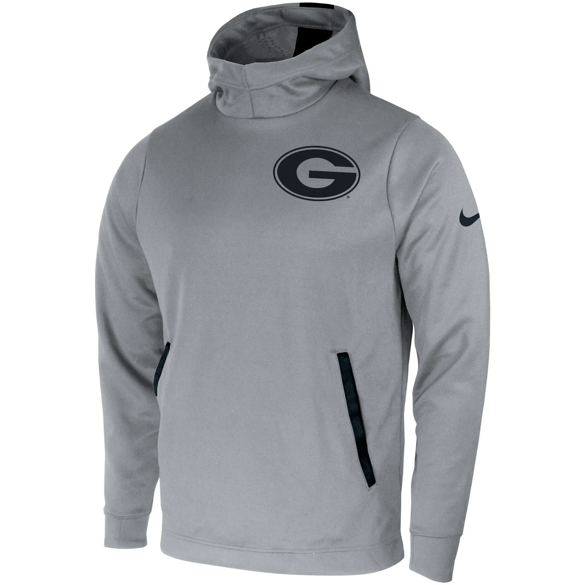 Men's Nike Gray Georgia Bulldogs 2-Hit Performance Pullover Hoodie