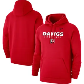 Men's Nike Red Georgia Bulldogs Football Drop Club Pullover Hoodie