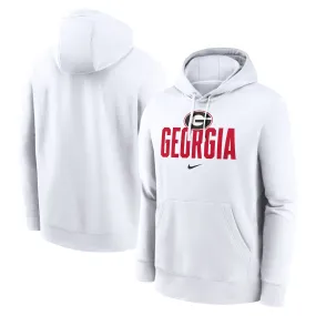 Men's Nike White Georgia Bulldogs Primetime Club Fleece Pullover Hoodie