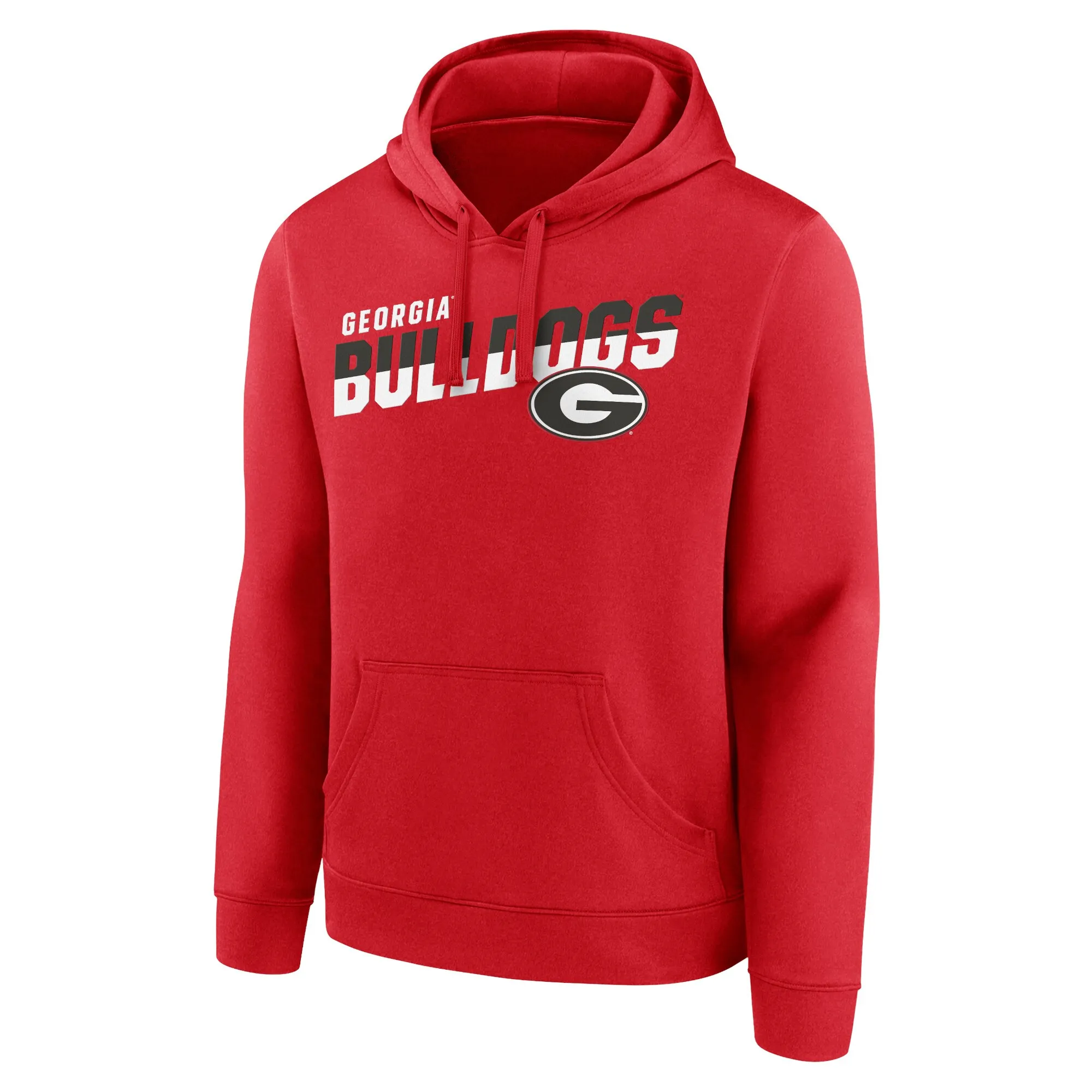 Men's Red Georgia Bulldogs Quick Slant Pullover Hoodie