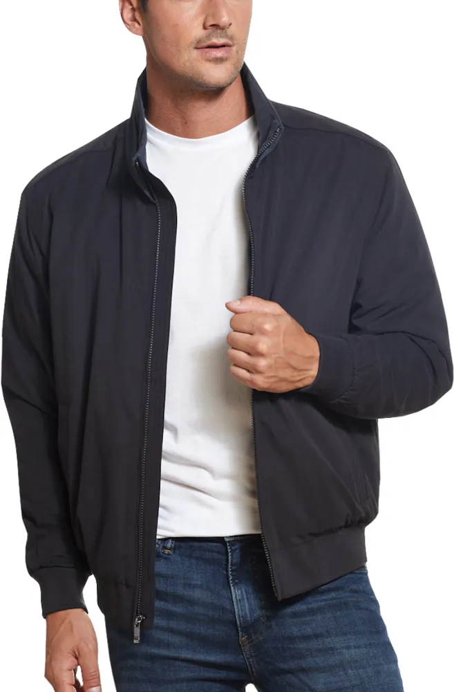 Men's Weatherproof Tailored Fit Microfiber Fleece-Lined Bomber Jacket at Jos. A. Bank, - Outerwear