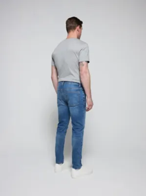 Mid Wash Skinny Fit Jeans With Stretch | Men | George at ASDA