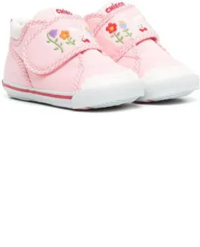 Miki House Rabbit embroidery sneakers Pink