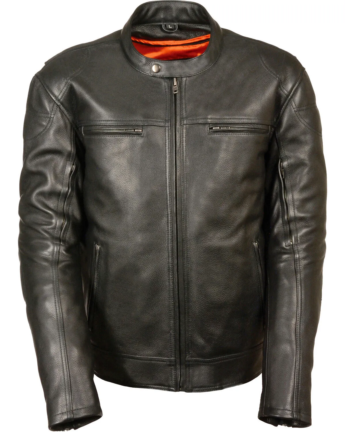 Milwaukee Leather Men's Black Longer Body Vented Jacket - Big 5X