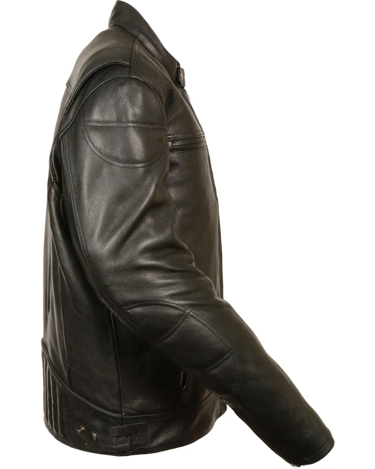 Milwaukee Leather Men's Black Longer Body Vented Jacket - Big 5X