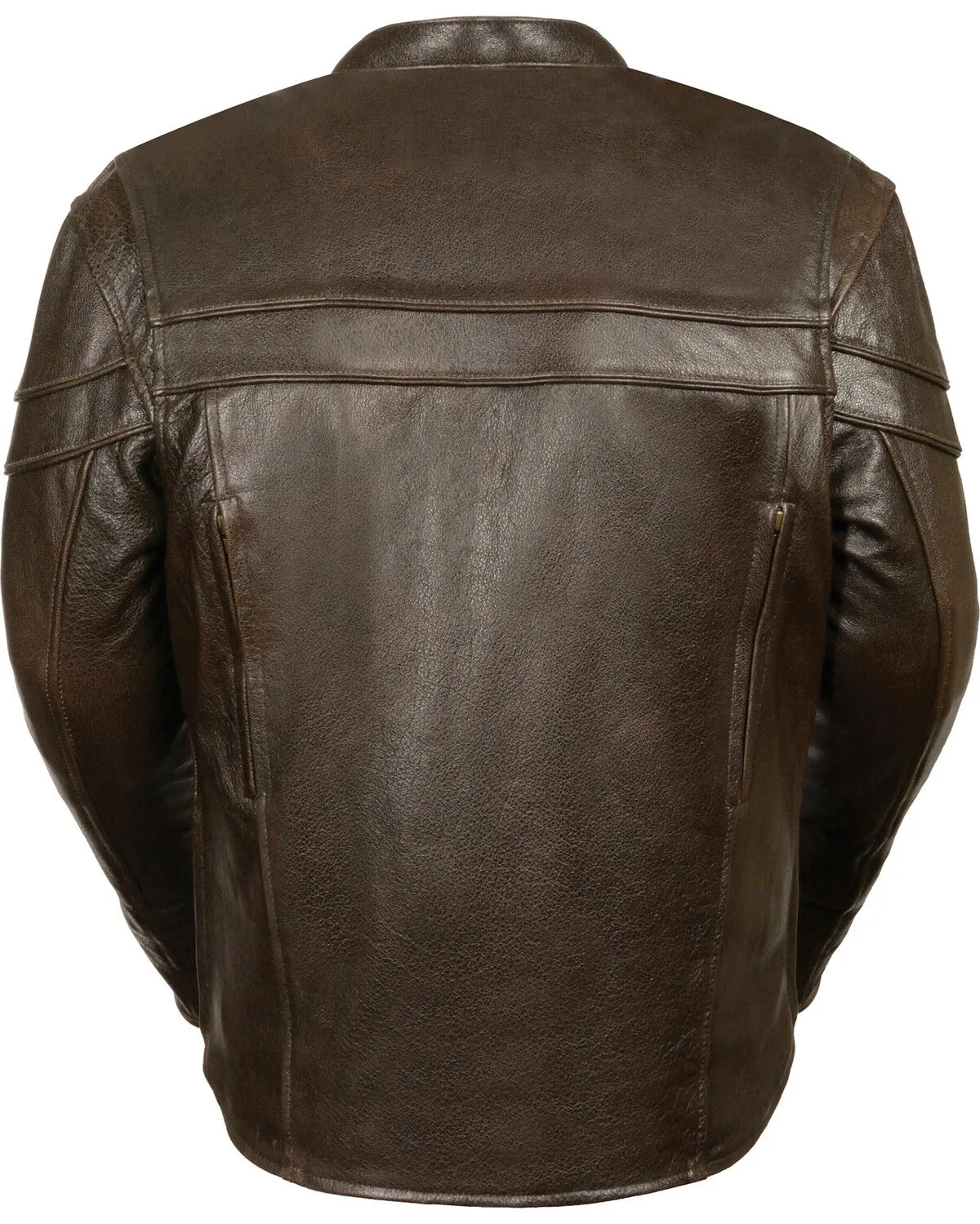 Milwaukee Leather Men's Brown Sporty Scooter Crossover Jacket - Big - 3X