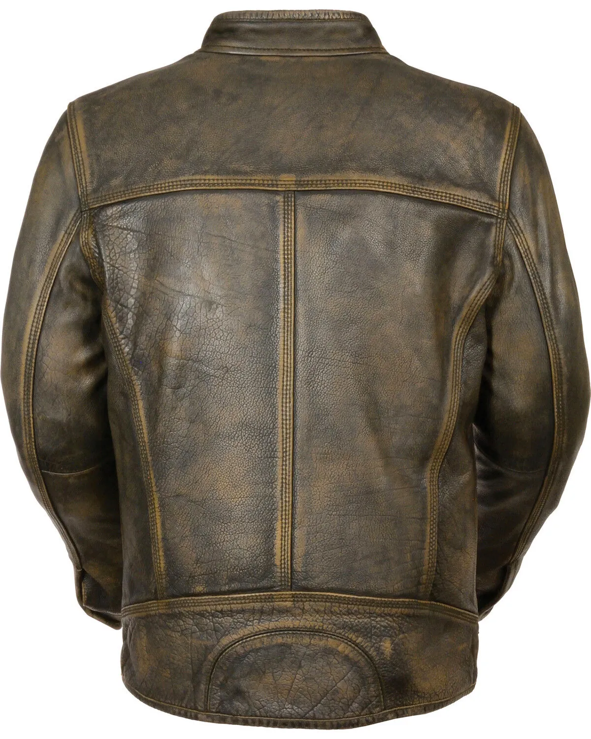 Milwaukee Leather Men's Distressed Scooter Jacket with Venting - Big - 5X