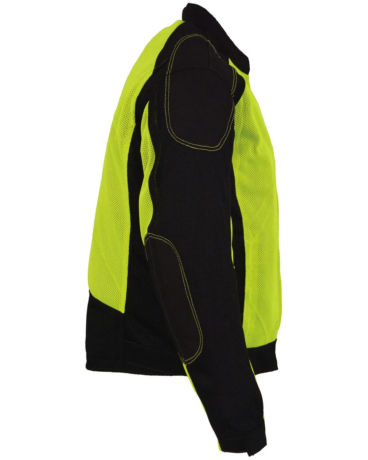 Milwaukee Leather Men's High Visibility Mesh Racer Jacket with Removable Rain Liner - 3X