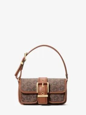 MK Colby Extra-Small Empire Signature Logo Shoulder Bag - Brown - Michael Kors