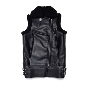 Mm6 Maison Margiela Leather Look Vest For Girl