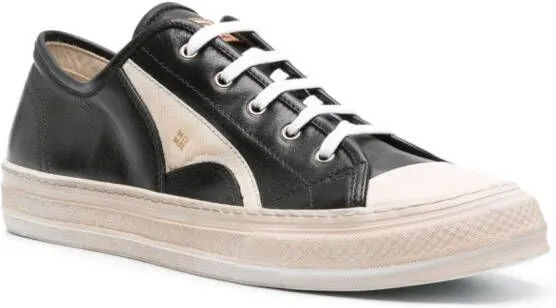 Moma panelled leather sneakers Black