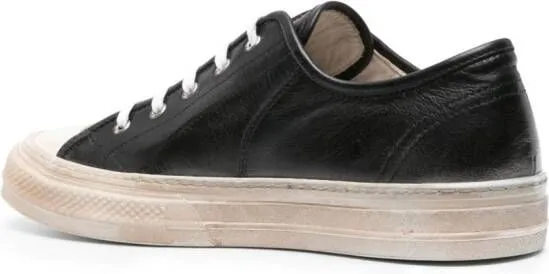 Moma panelled leather sneakers Black