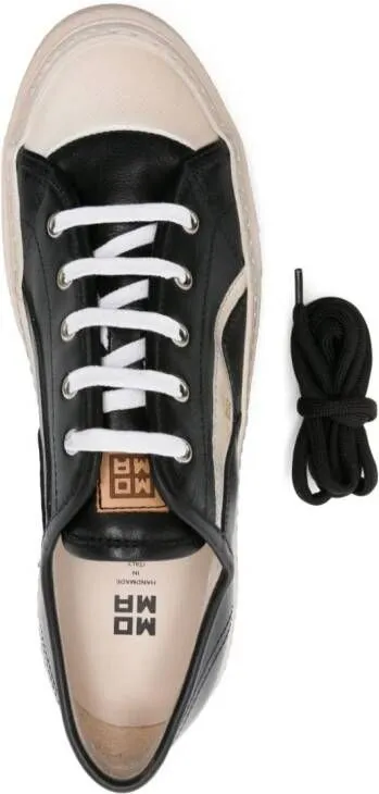 Moma panelled leather sneakers Black