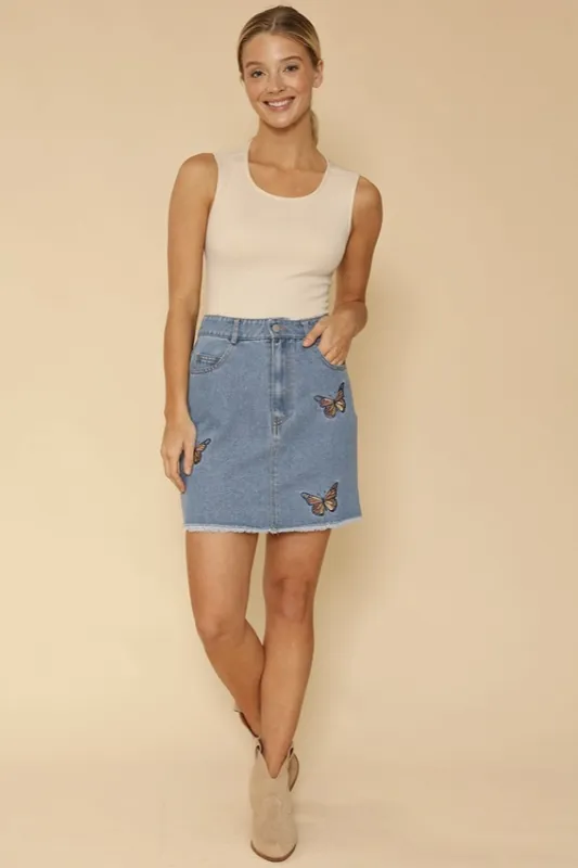 Monarch Denim Skirt