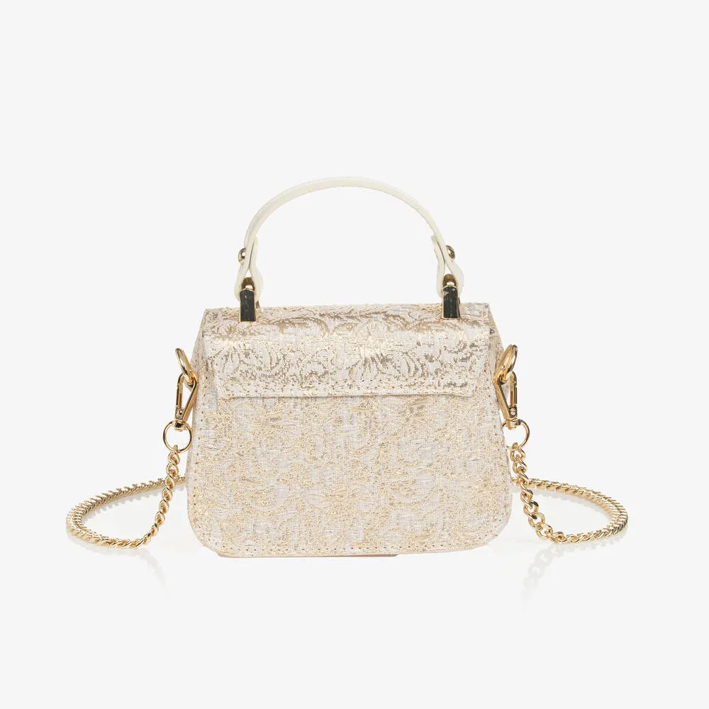 Monnalisa Jacquard Bow Handbag