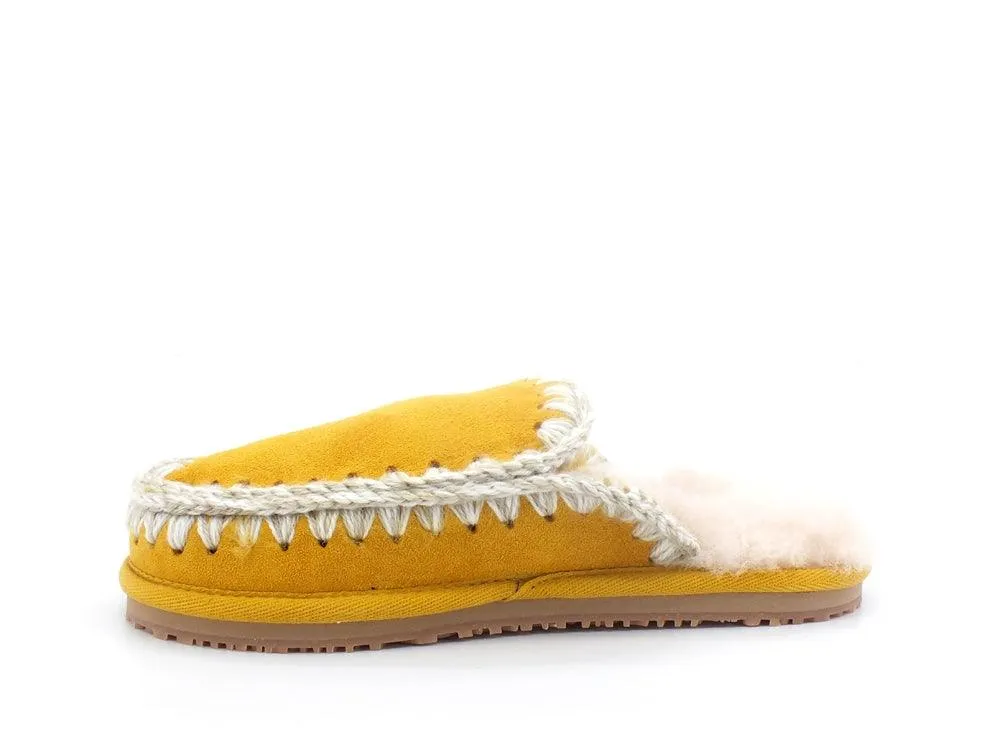 MOU Slipper Full Eskimo Stitch Ciabatta Pelo Pineapple Giallo MU.FW161007A