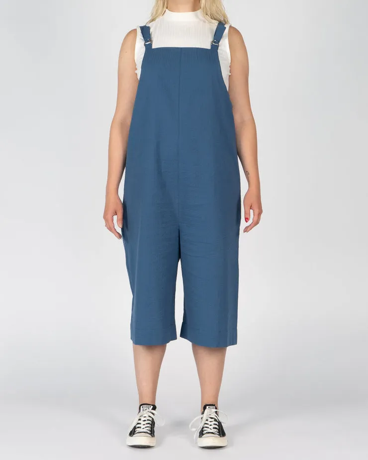 Naked & Famous Denim Womens Romper - 40's Seersucker Blue