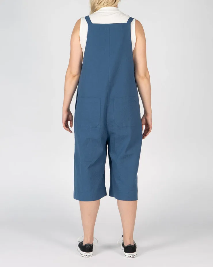 Naked & Famous Denim Womens Romper - 40's Seersucker Blue