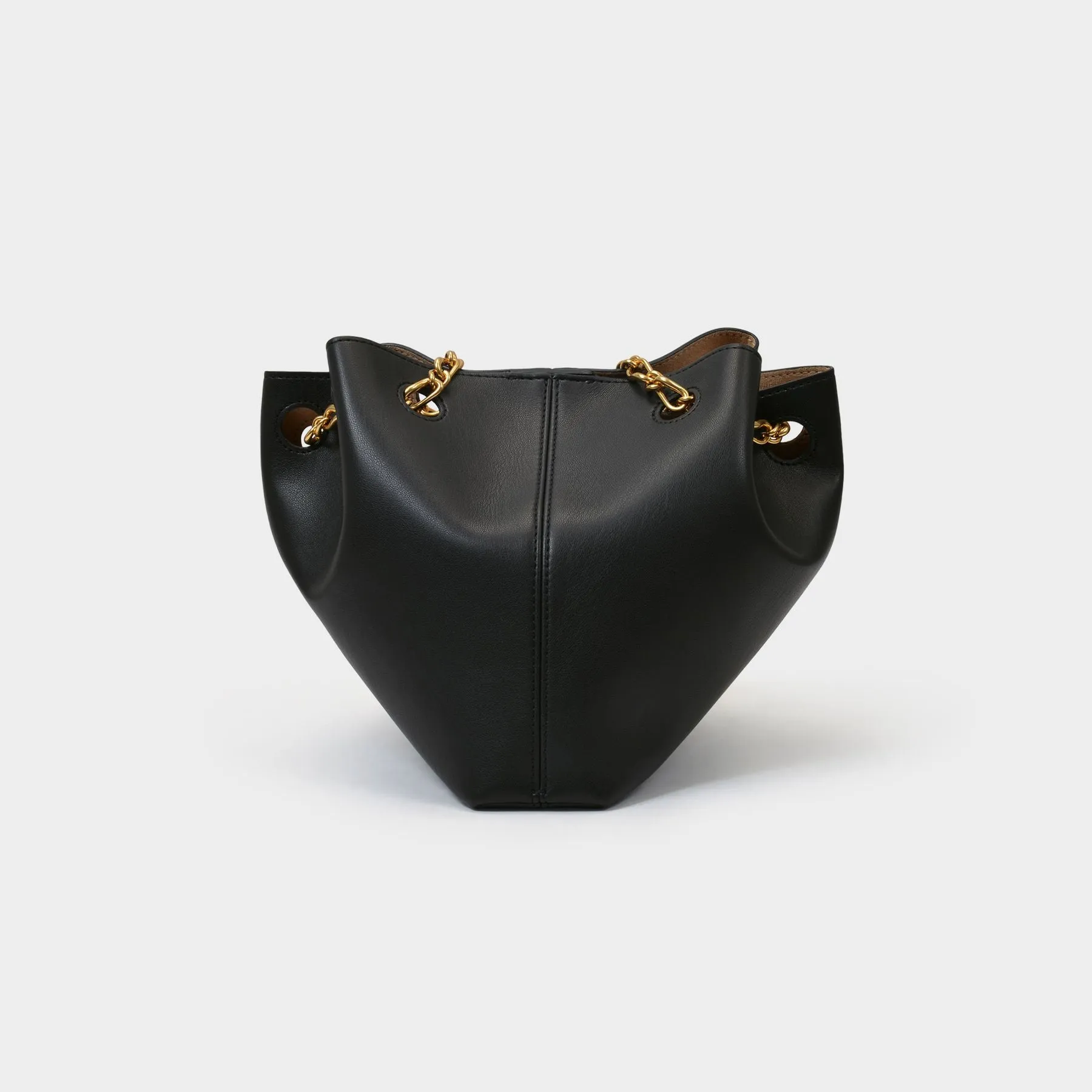 Nanushka  The Gather Bucket Bag in Black Vegan Leather