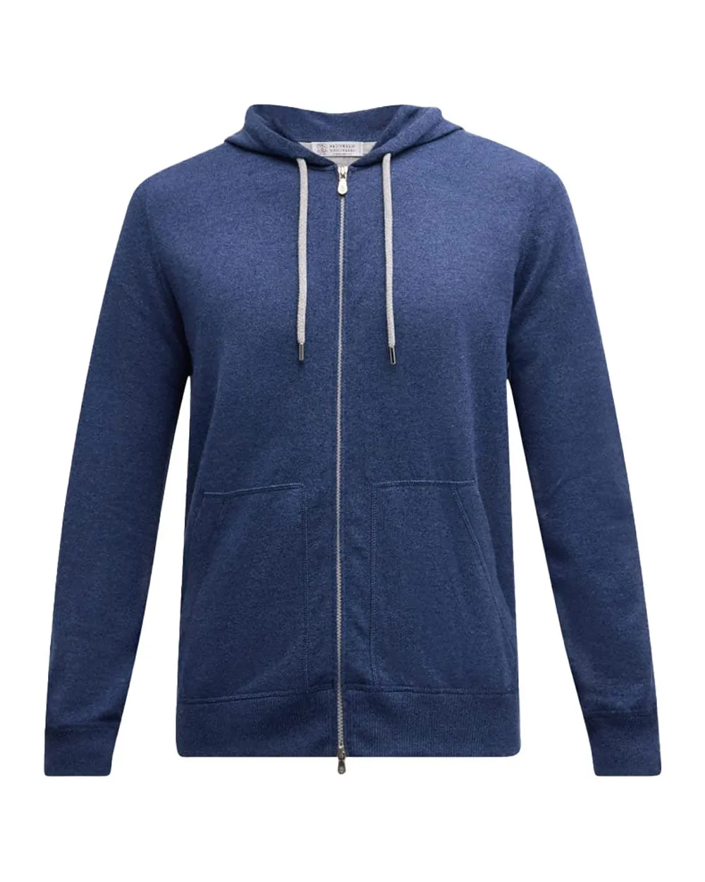 Navy Cashmere Full Zip Hoodie