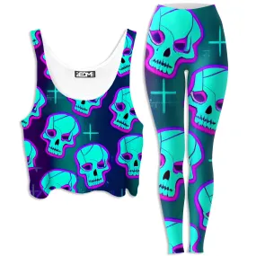 Neon Fright Crop Top and Leggings Combo