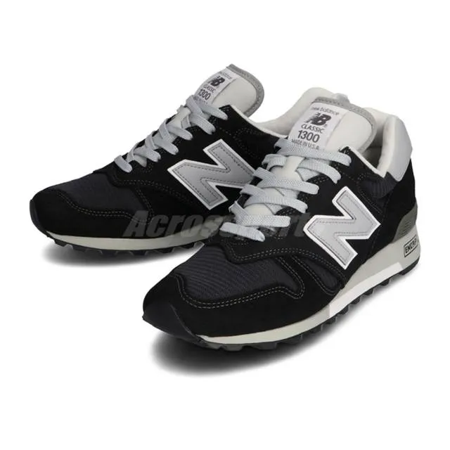 New balance 1300 black grey suede made in usa men classic running shoe m1300ae d