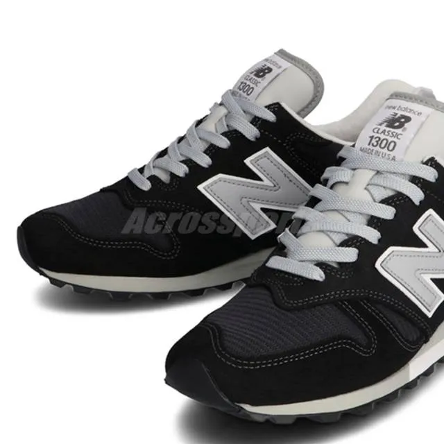 New balance 1300 black grey suede made in usa men classic running shoe m1300ae d