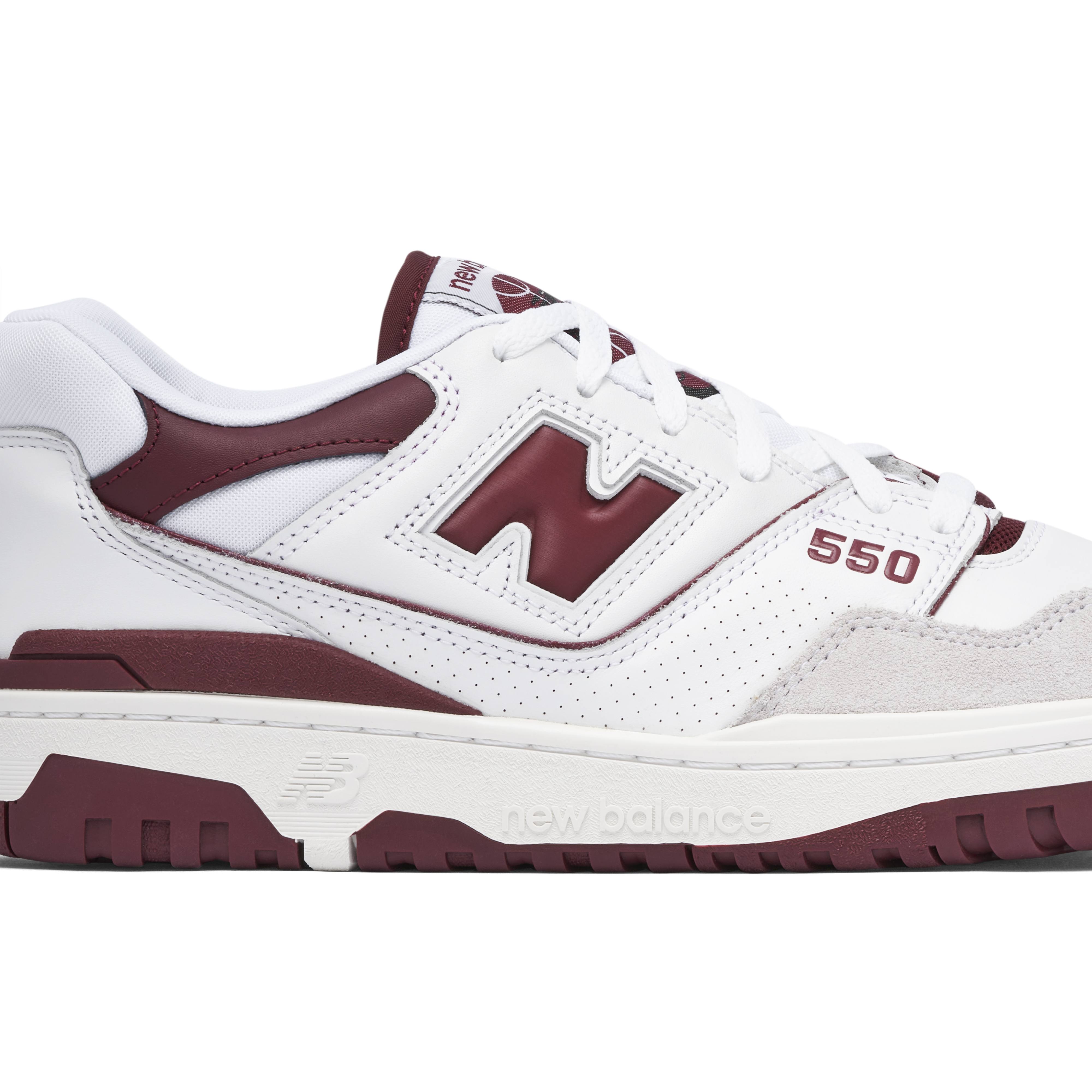 New Balance 550 White Burgundy | BB550LI1 | Laced