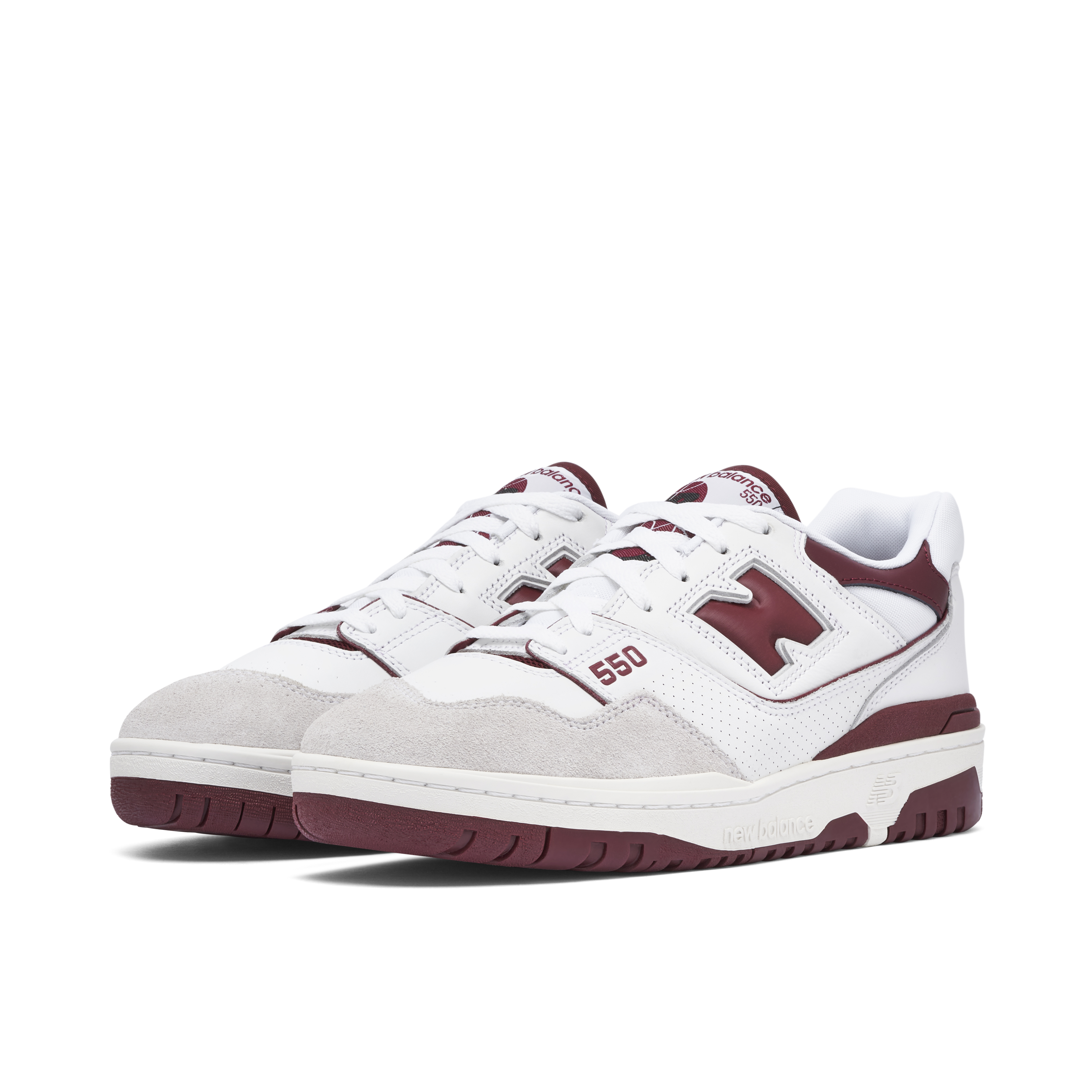 New Balance 550 White Burgundy | BB550LI1 | Laced