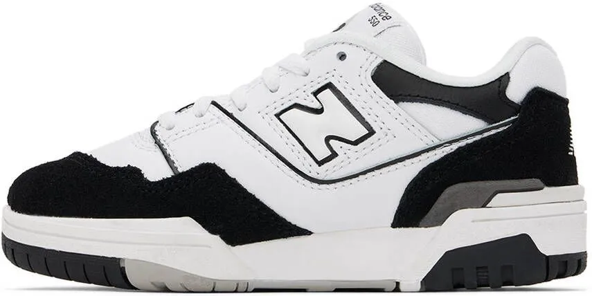 New Balance Kids White & Black 550 Sneakers