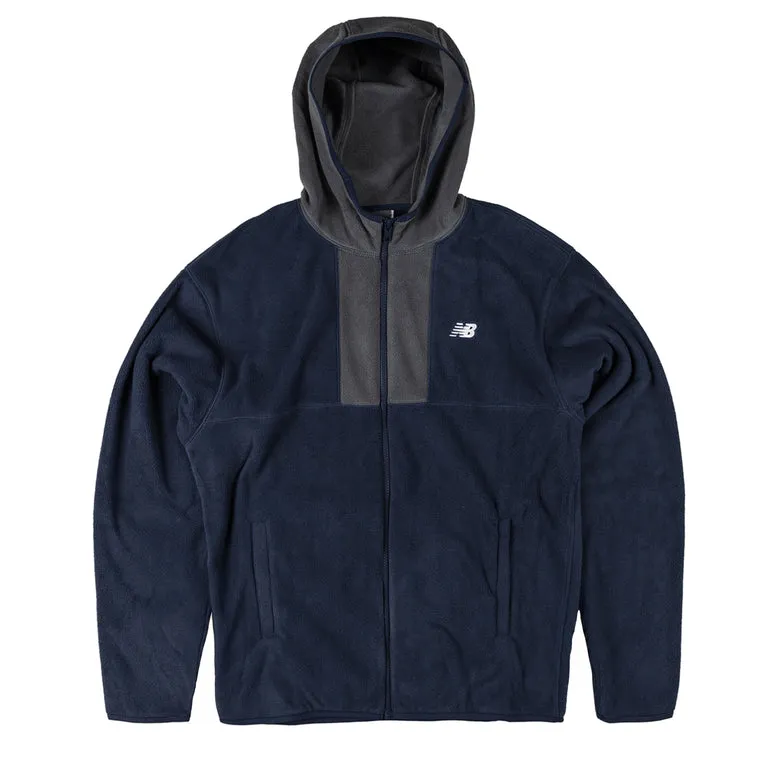 New Balance Polar Fleece Hooded Jacket NB Navy