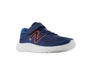 New Balance Unisex 520 V8 Bungee Lace Running Shoe, Kids, Nb Navy/Neo Flame, 1.5 M US