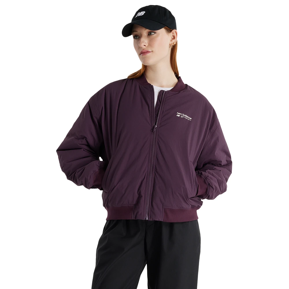 New Balance Womens Heritage Woven Bomber Jacket