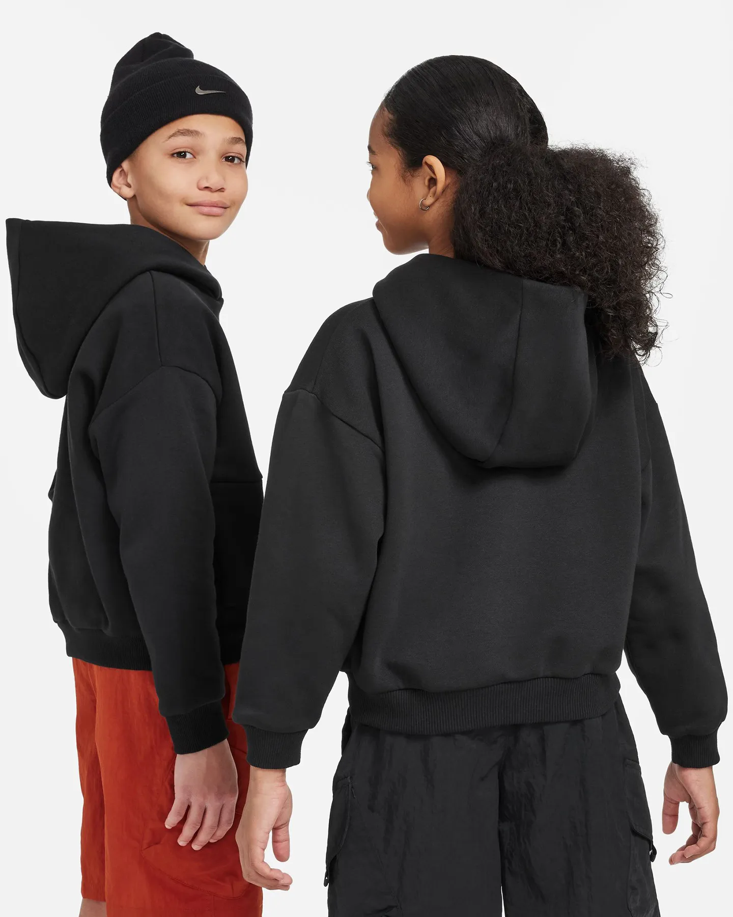 Nike Kids Nsw Icon Fleece Pullover Hoodie Sb - Black/White | SurfStitch