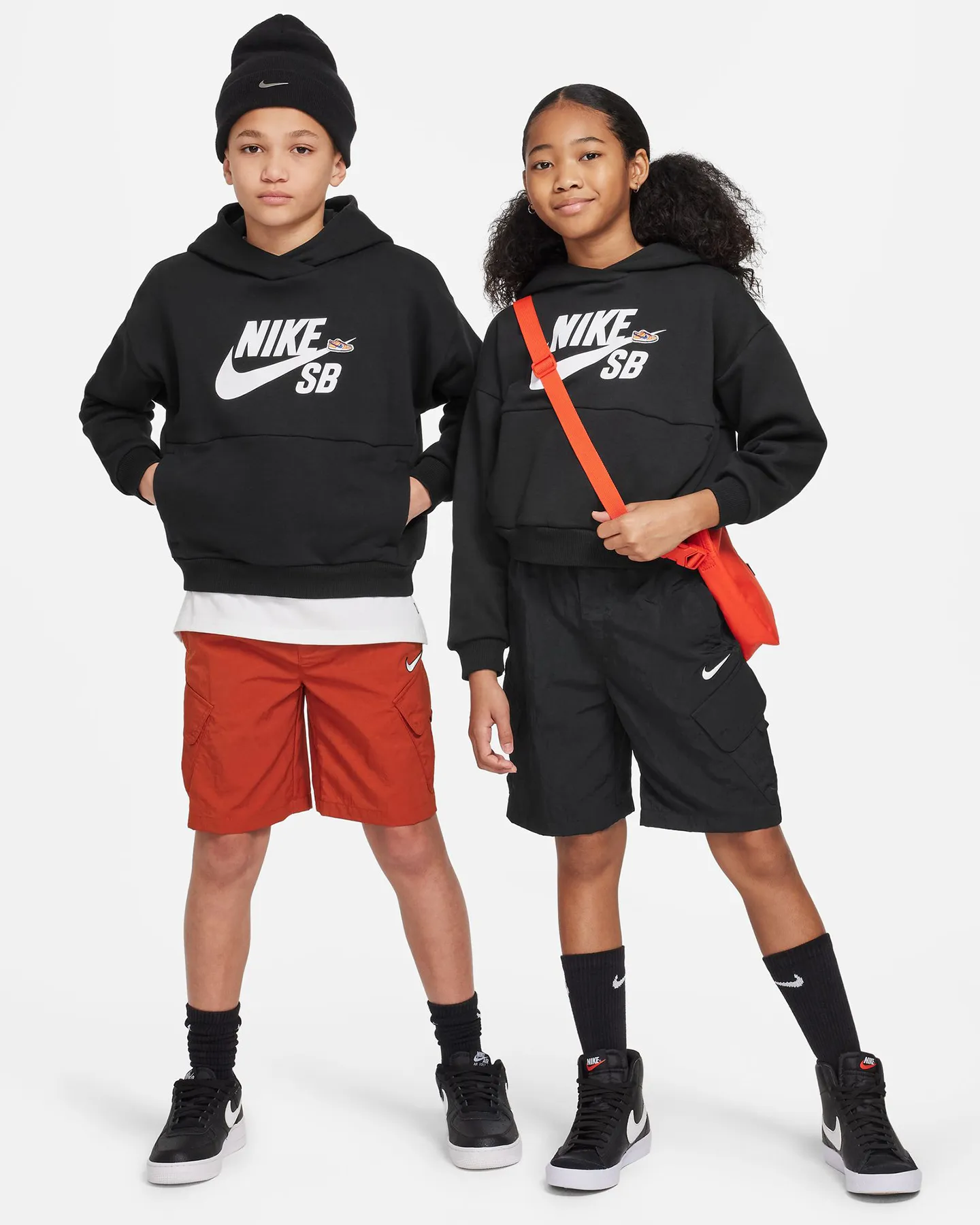 Nike Kids Nsw Icon Fleece Pullover Hoodie Sb - Black/White | SurfStitch