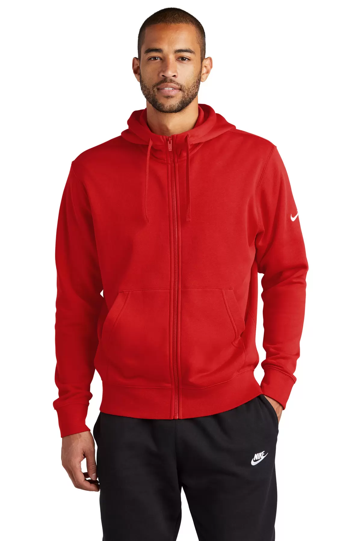 Nike NKDR1513  Club Fleece Sleeve Swoosh Full-Zip Hoodie SKU: NKDR1513