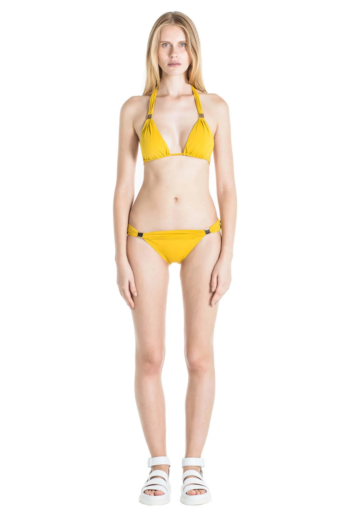 Nina Classic Brief Bikini Bottom Mustard