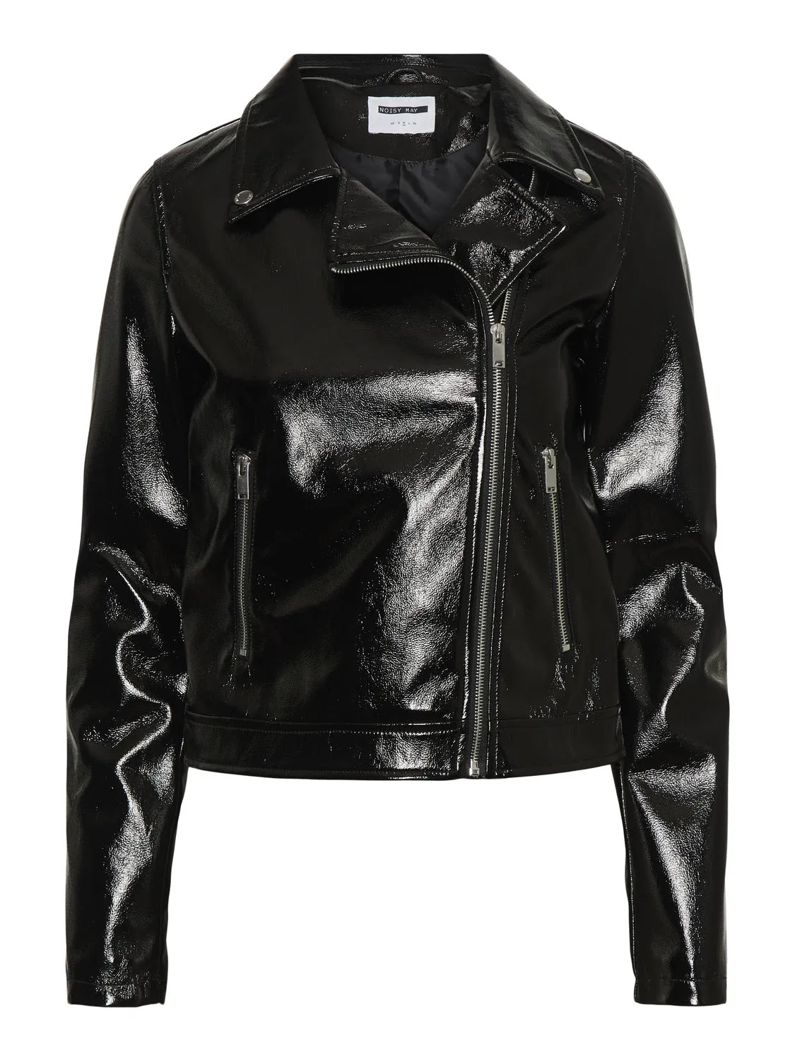 NOISY MAY Patent Biker Jacket