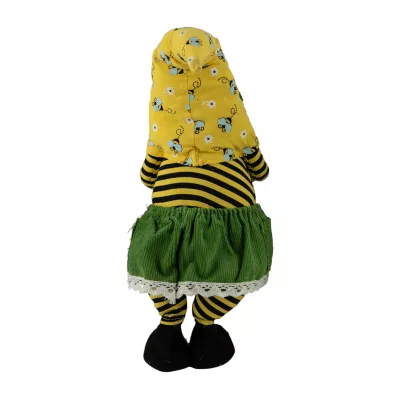 Northlight 19.25in Girl Bumblebee Daisy Hat Gnome