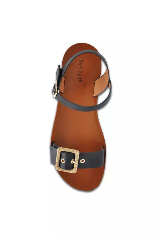 NOVENI Noveni Sling Back Faux Leather Strap Casual Sandals