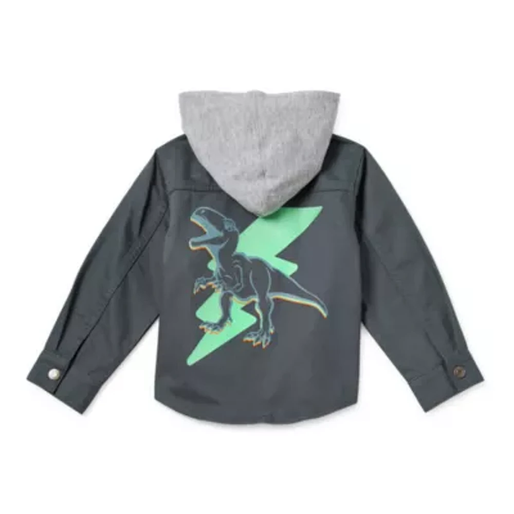 Okie Dokie Toddler & Little Boys Hooded Lightweight Shirt Jacket