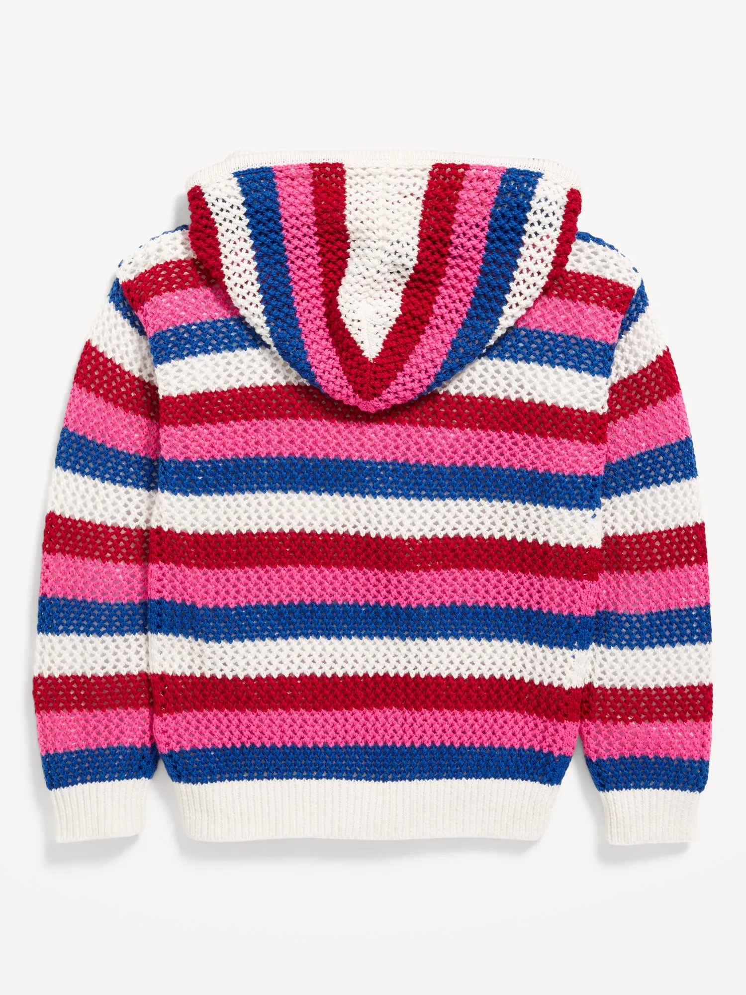 Old Navy Crochet-Knit Pullover Hoodie for Toddler Girls