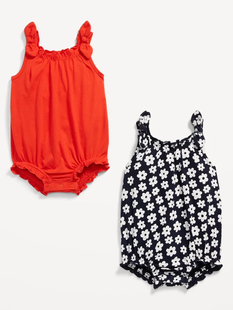 Old Navy Sleeveless Tie-Bow One-Piece Romper 2-Pack for Baby